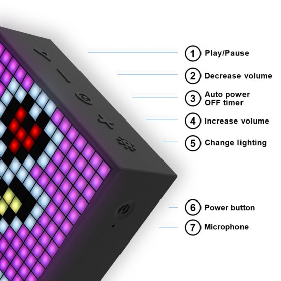 Divoom Portable Bluetooth Pixel Art Speaker