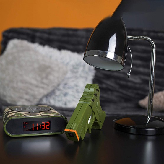 gun alarm clock