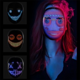 LED Face Transforming Mask APP Bluetooth Controlled